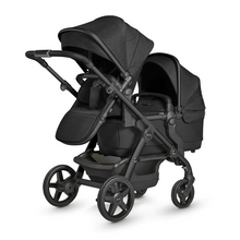 Load image into Gallery viewer, Silver Cross Wave Double Pushchair &amp; Carrycot - Onyx Black

