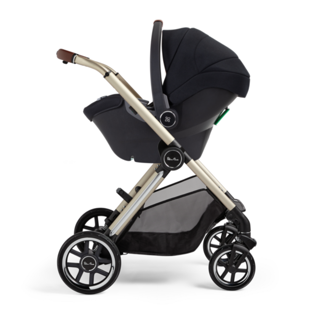 Silver Cross Reef Pushchair, First Bed Folding Carrycot & Dream i-Size Travel Pack - Stone