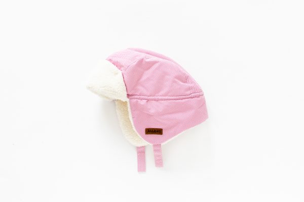 Juddlies Winter Hats Herringbone Pink - Small (0-3 Months)