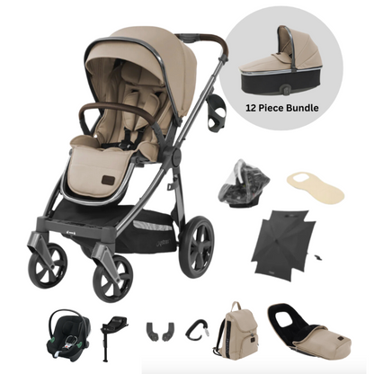 Oyster 3 Ultimate 12 Piece Cybex Aton B2 Travel System | Butterscotch