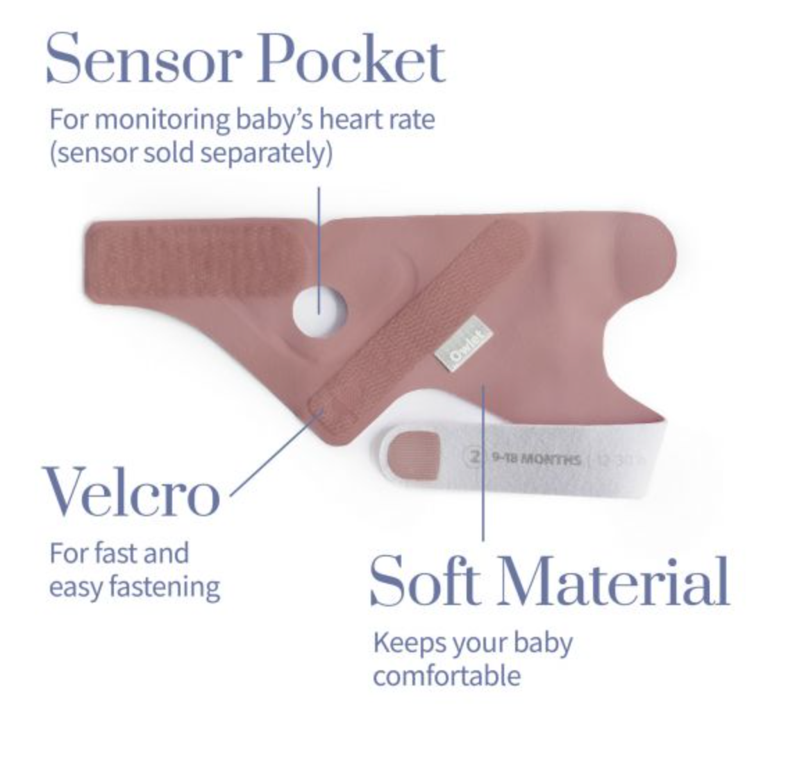 Owlet Smart Sock | Dusty Pink V3
