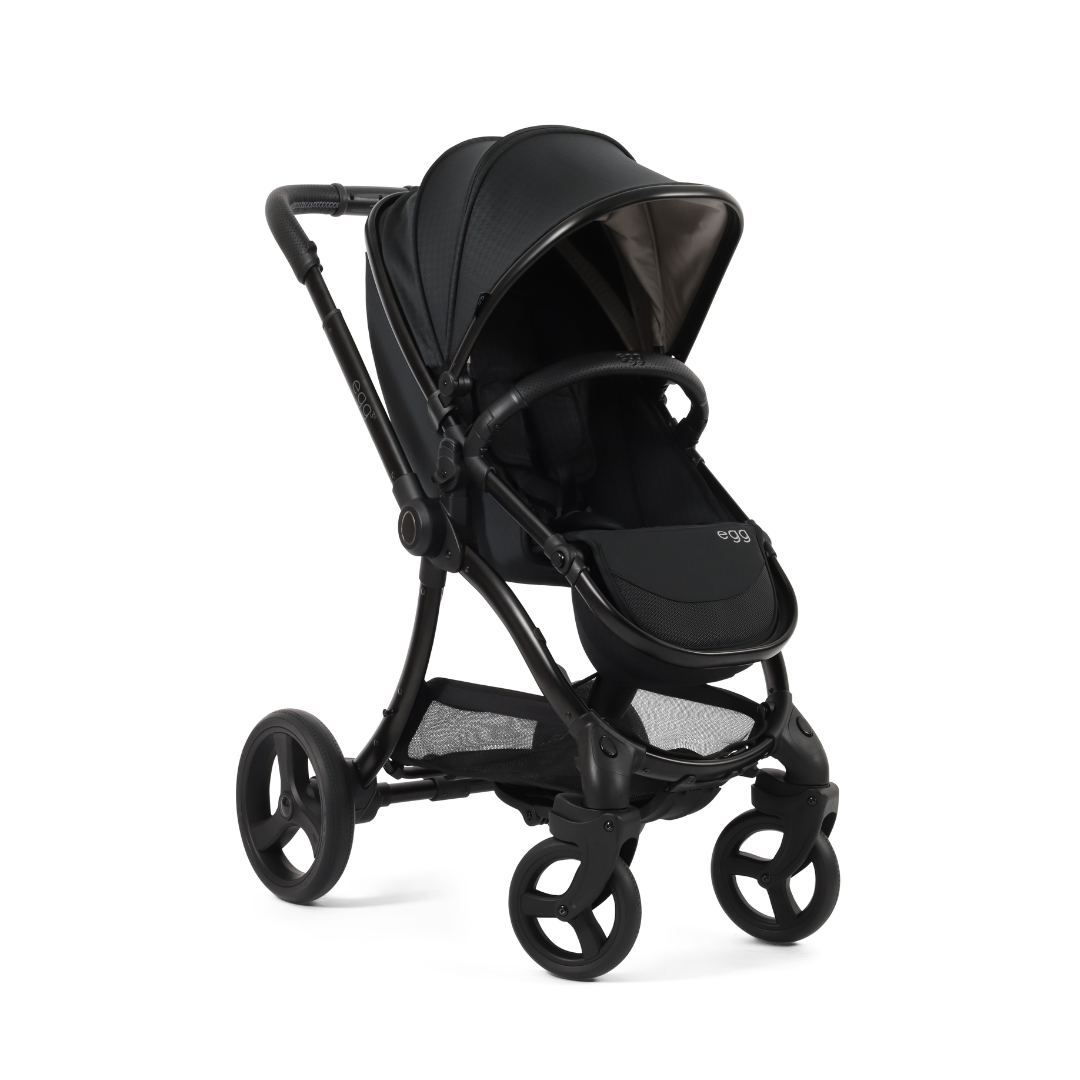 Egg 3 Stroller Luxury Travel System with Cybex Cloud T Car Seat | Houndstooth Black
