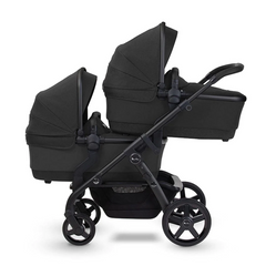 Silver Cross Wave Twin Pushchair & Carrycot - Onyx Black