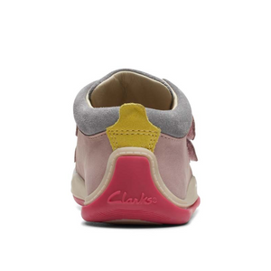 Clarks Noodle Play Toddler Shoes | Grey/Pink | Size 5 F