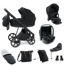 Load image into Gallery viewer, Babystyle Prestige 13 Piece Vogue Travel System - Ebony with Black Chassis (Black Handle)

