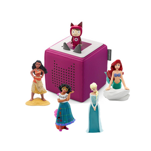 Tonies Starter Box & 4 Girls Disney Audio Characters Bundle | Purple