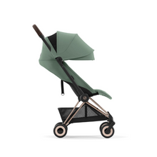 Load image into Gallery viewer, Cybex Coya Platinum Compact Travel System| Leaf Green on Rose Gold
