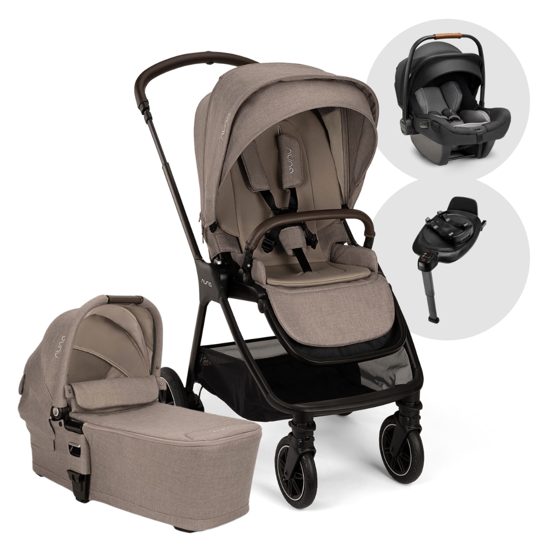 Nuna TRIV NEXT Stroller, Carrycot & Pipa NEXT Car Seat Bundle | Cedar