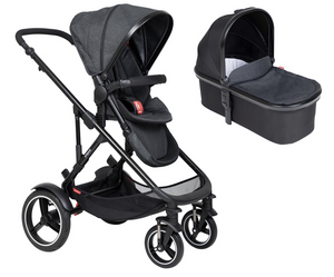 Phil & Teds Voyager V6 Pushchair with Carrycot Bundle |Black