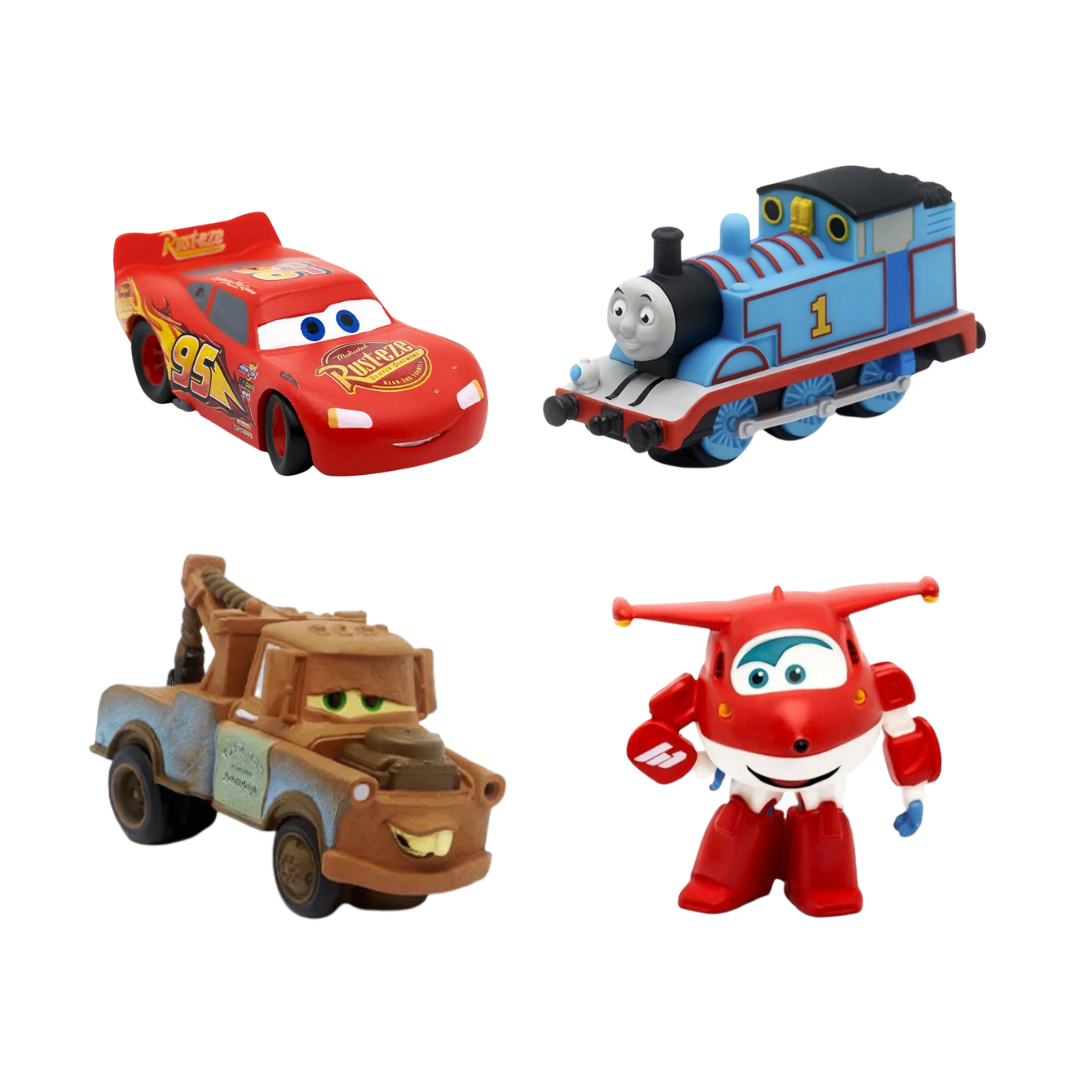 Tonies Audio Character Bundle, Lightning McQueen, Thomas the Tank Engine, Mater, Super Wings, Direct4baby