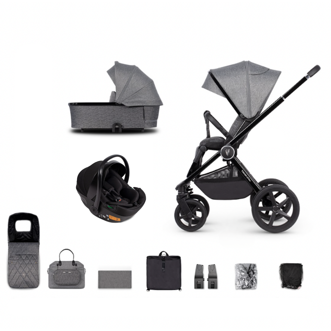 Venicci Tinum Upline Slate Grey 3in1 Travel System Direct4baby