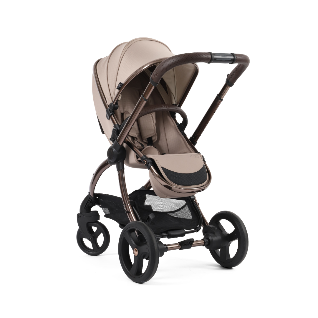 Egg 3 Stroller Luxury Travel System with Maxi-Cosi Cabriofix i-Size Car Seat | Houndstooth Almond