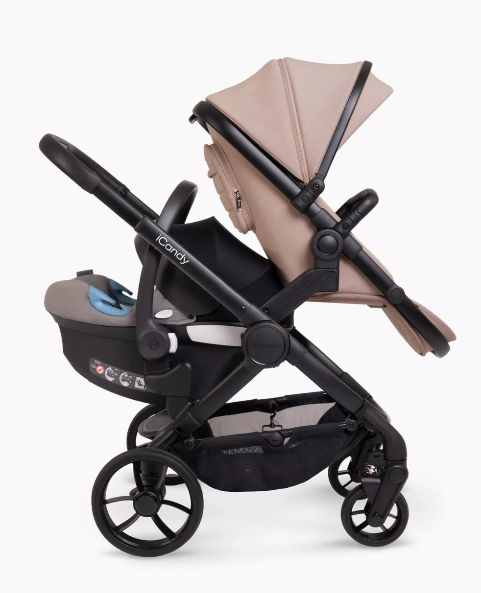 iCandy Peach 7 Double Pushchair - Cookie | Black Chassis