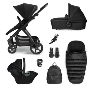 Silver Cross Tide Pushchair, Dream i-Size & Accessory Bundle | Space Black - Black Chassis