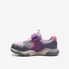 Load image into Gallery viewer, Clarks Feather Jump Toddler Trainers | Purple Combi | Size 5 F
