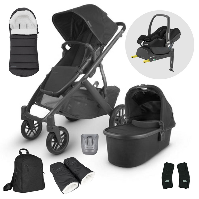 UPPAbaby Vista Pushchair & Maxi-Cosi Cabriofix i-Size Complete Travel System - Jake ( Black)