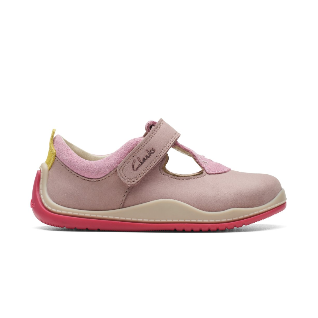 Clarks Noodle Bright Toddler Shoes Dusty Pink Leather Size 5 G