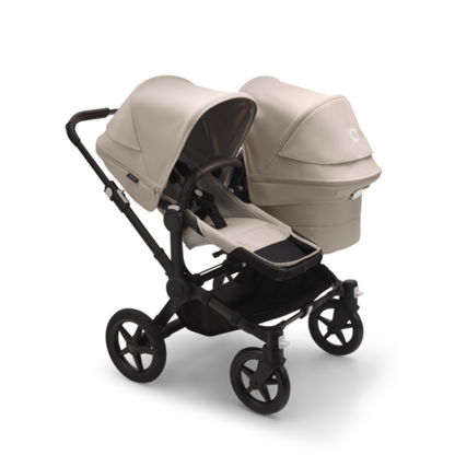 Bugaboo Donkey 5 Duo Pushchair & Carrycot with Turtle Air 360 Travel System - Black & Desert Taupe