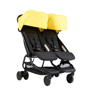 Mountain Buggy Nano Duo Stroller & Twin Cocoon | Yellow