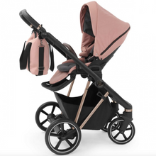 Load image into Gallery viewer, Babystyle Prestige 13 Piece Vogue Travel System - Coral with Copper Gold Chassis (Brown Handle)
