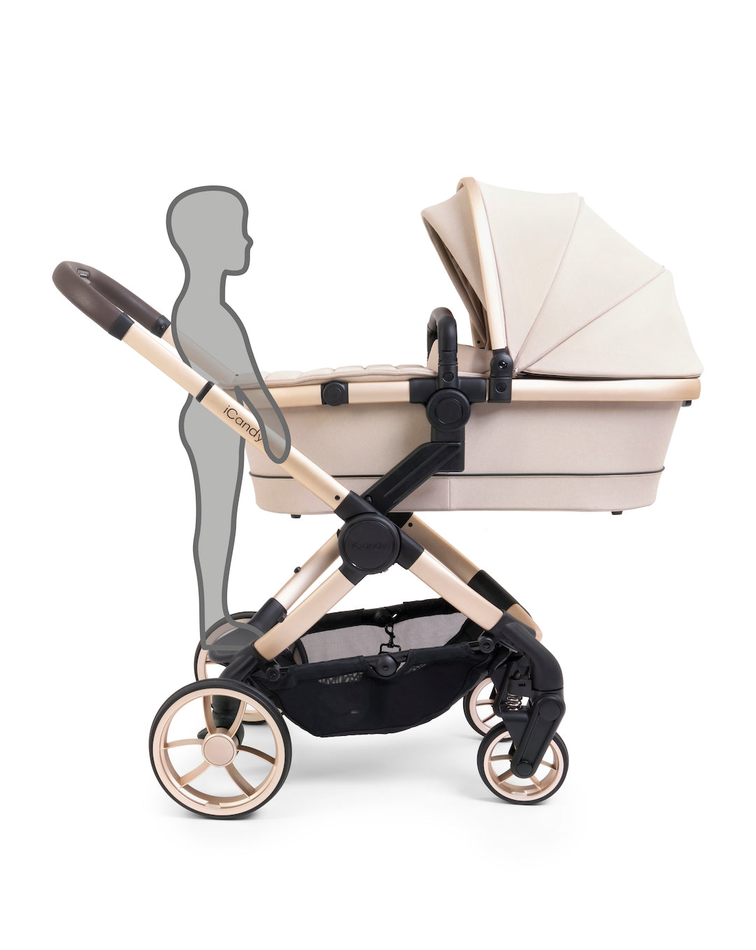 iCandy Peach 7 Pushchair & Maxi Cosi Pebble 360 PRO Travel System Bundle - Biscotti | Blonde Chassis