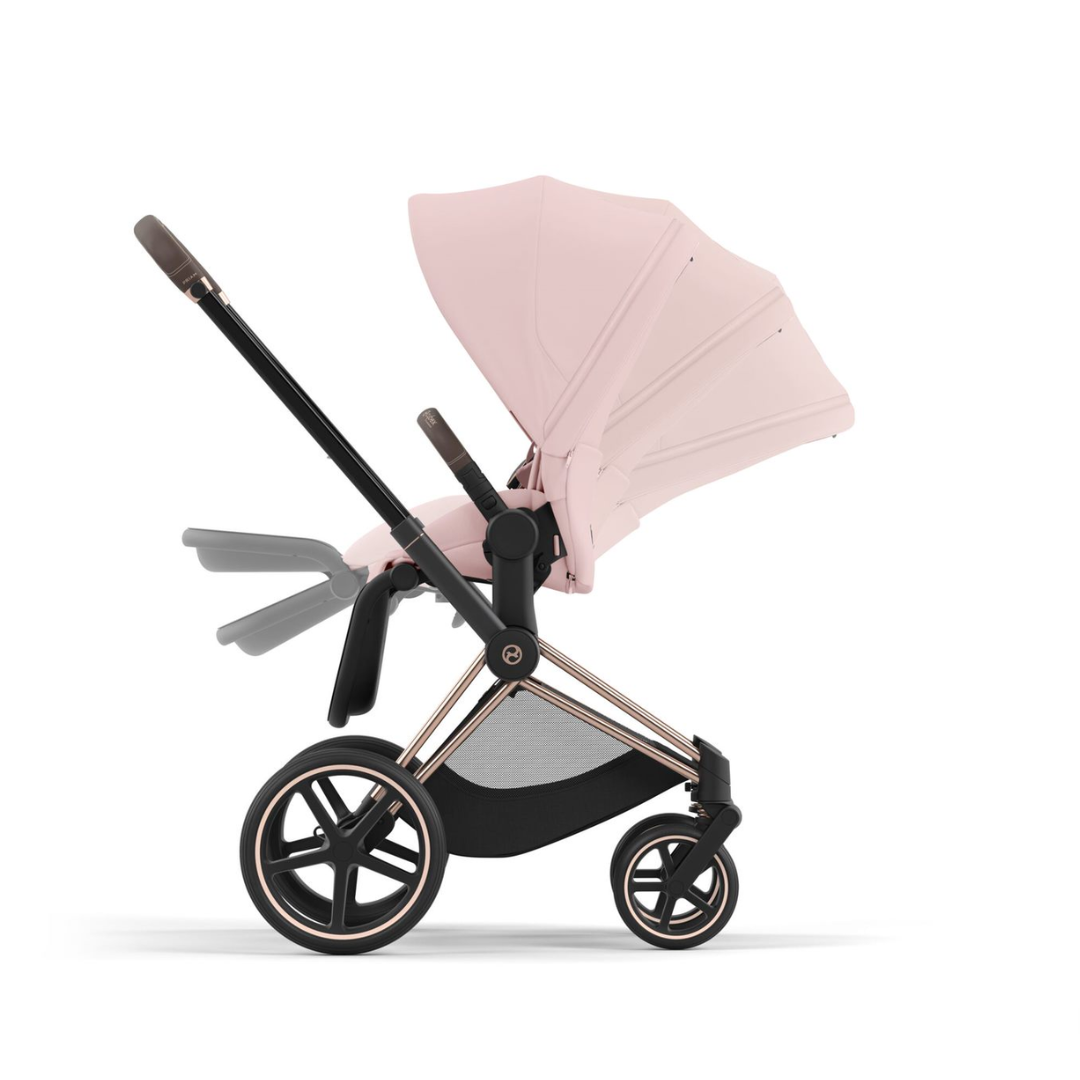 Cybex Priam Pushchair & Cloud T Travel System | Peach Pink & Rose Gold