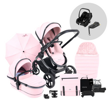 Load image into Gallery viewer, iCandy Peach 7 Pushchair &amp; Maxi Cosi Cabriofix Travel System | Blush on Phantom
