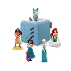 Tonies Starter Box & 4 Girls Disney Audio Characters Bundle | Blue