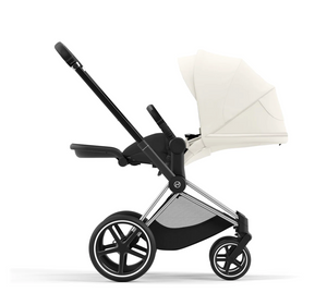 Cybex Priam Pushchair & Lux Carrycot | Off White & Chrome (Black Handle)