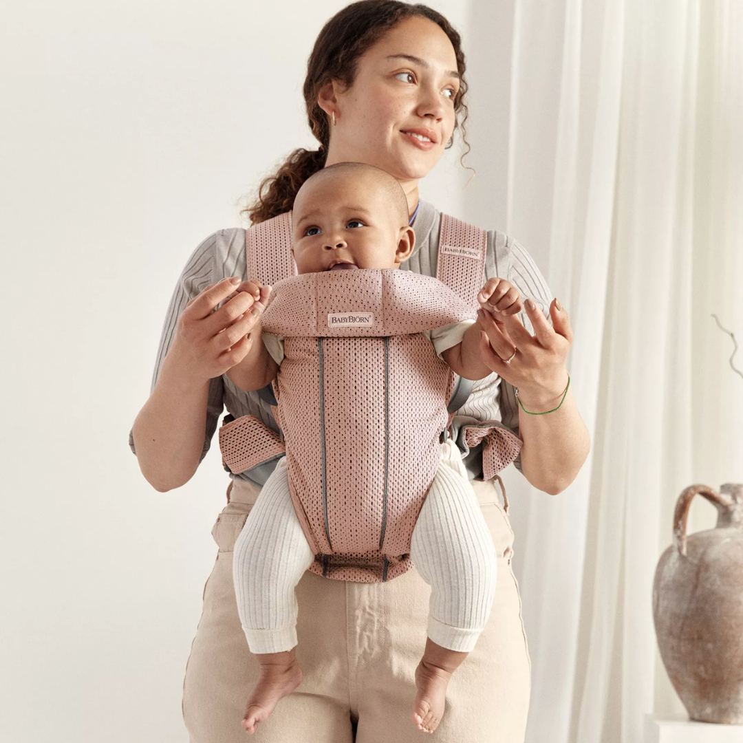 BABYBJÖRN Baby Carrier Mini Mesh 3D | Dusty Pink