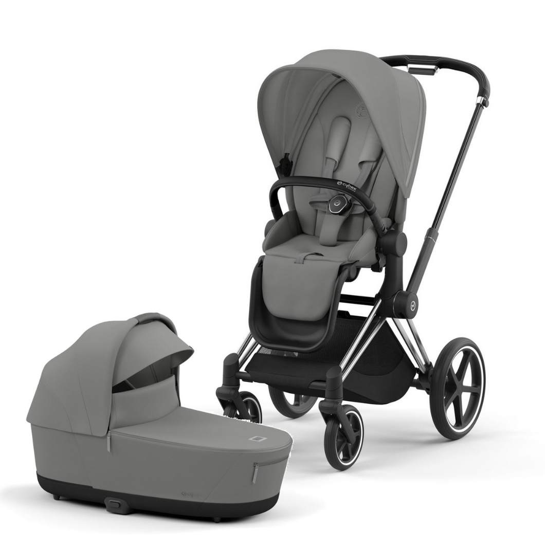 Cybex Priam Pushchair Lux Carrycot Mirage Grey Chrome