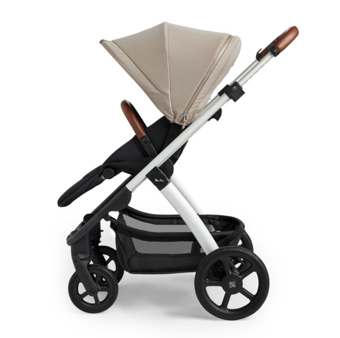 Silver Cross Tide Pushchair, Dream i-Size & Accessory Bundle | Stone - Silver Chassis