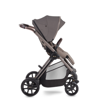 Silver Cross Reef Pushchair, First Bed Folding Carrycot & Maxi-Cosi Cabriofix i-Size Travel Pack - Earth