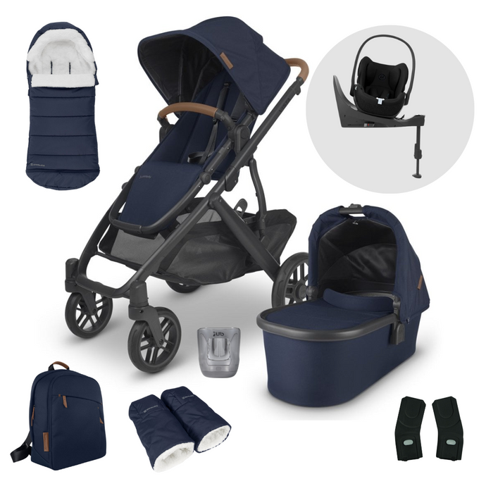 UPPAbaby Vista Pushchair & Cybec Cloud T Complete Travel System - Noa (Navy Blue)