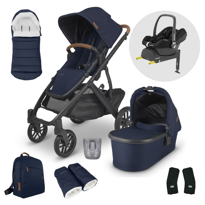 UPPAbaby Vista Pushchair & Maxi-Cosi Cabriofix i-Size Complete Travel System - Noa (Navy Blue)