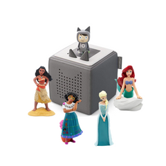 Tonies Starter Box & 4 Girls Disney Audio Characters Bundle | Grey
