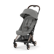 Load image into Gallery viewer, Cybex Coya Platinum Travel System with Cloud T Car Seat | Mirage Grey on Rose Gold
