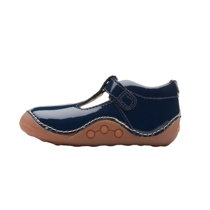 Clarks Tiny Beat Toddler Shoe | Navy Patent