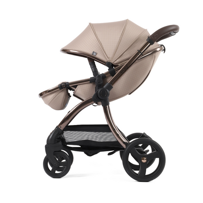 Egg 3 Stroller Luxury Travel System with Maxi-Cosi Cabriofix i-Size Car Seat | Houndstooth Almond