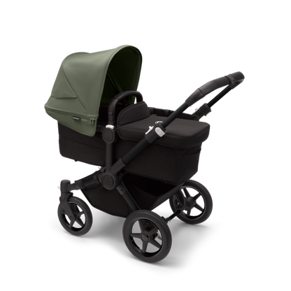 Bugaboo Donkey 5 Twin Pushchair & Carrycot | Black / Midnight Black / Forest Green | Direct4baby