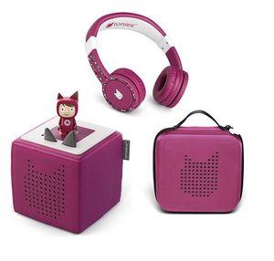Tonies Starter Bundle | Purple | Headphones | Tonie Box | Character | Carrier |