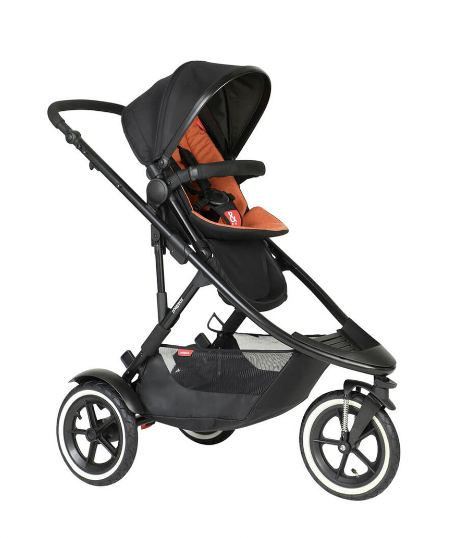 Phil & Teds Sport Verso Pushchair with Carrycot Bundle | Orange