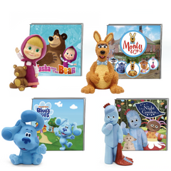 Tonies Preschool Audio Characters Bundle | Masha and the Bear | Monty & Co. | In the Night Garden | Blue's Clues