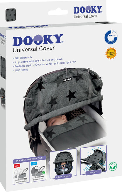 Dooky Universal Shade | Grey Stars