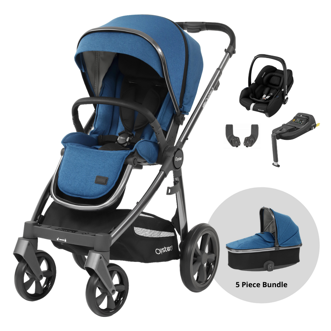 Oyster 3 Essential 5 Piece Maxi Cosi Cabriofix i-Size Travel System | Kingfisher