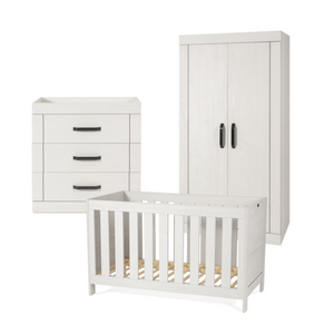 Silver Cross Alnmouth 3 Piece Nursery Furniture Set on White Background