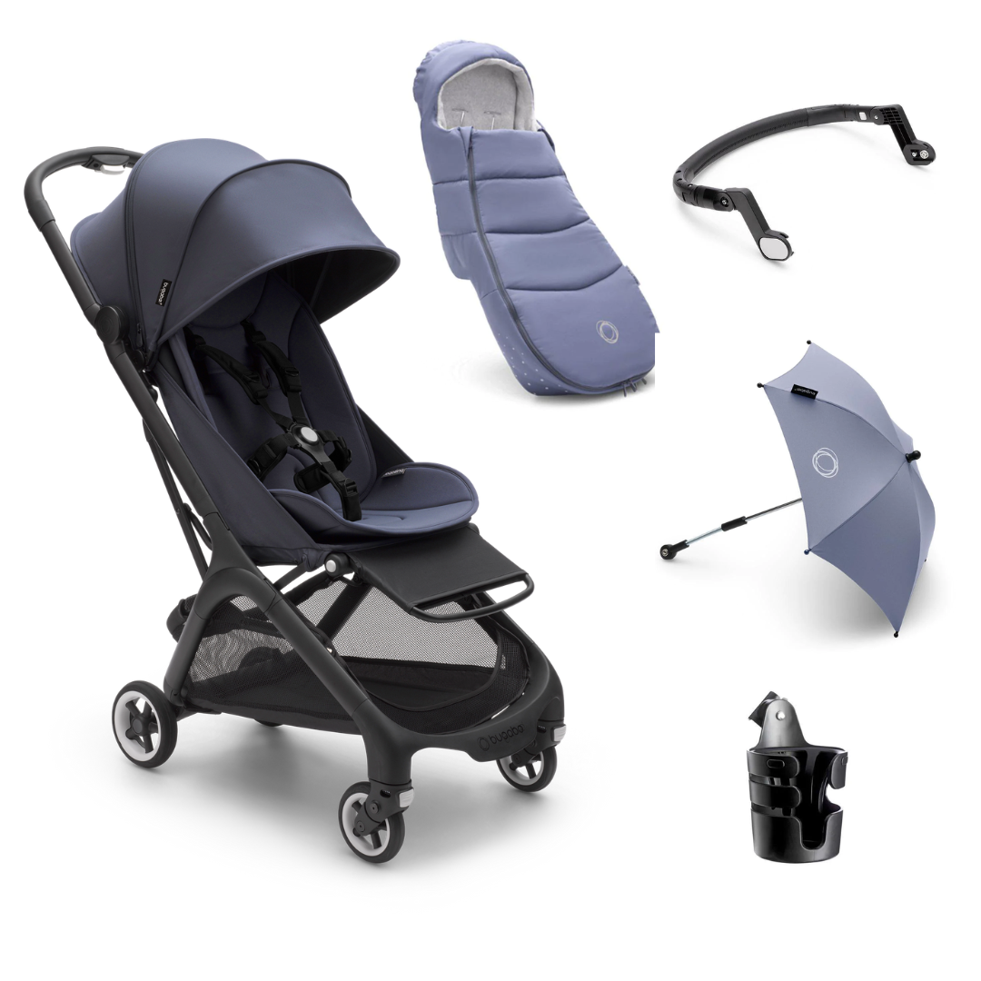 nød Ellers Fjernelse Bugaboo Butterfly Compact Stroller & Accessories Bundle - Stormy Blue