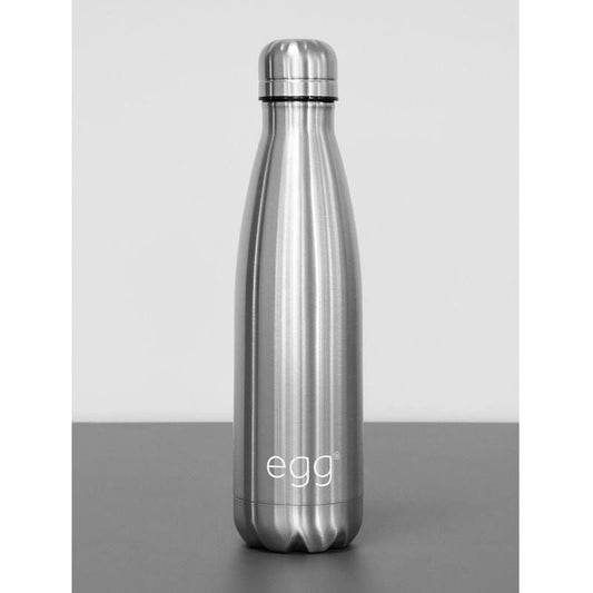 Egg 2 Water Bottle - Brushed Steel