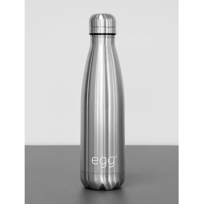 Egg 2 Water Bottle - Brushed Steel