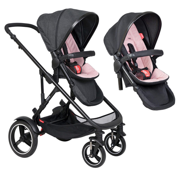 Phil & Teds Voyager V6 Double Pushchair - Blush Pink